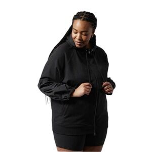 Athleta - On My Way Triumph Zip Up Hoodie Black Sz S